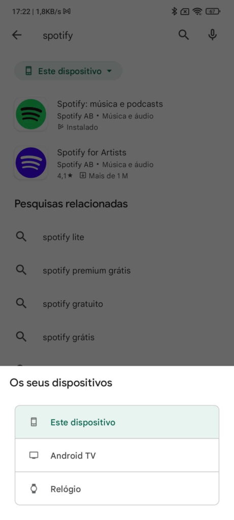 Google Android Play Store apps dispositivos