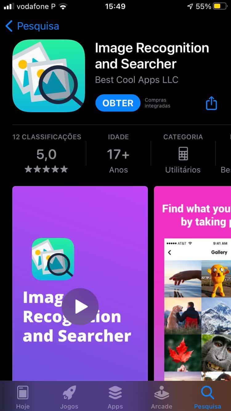 Aplicação Image Recognition and Searcher