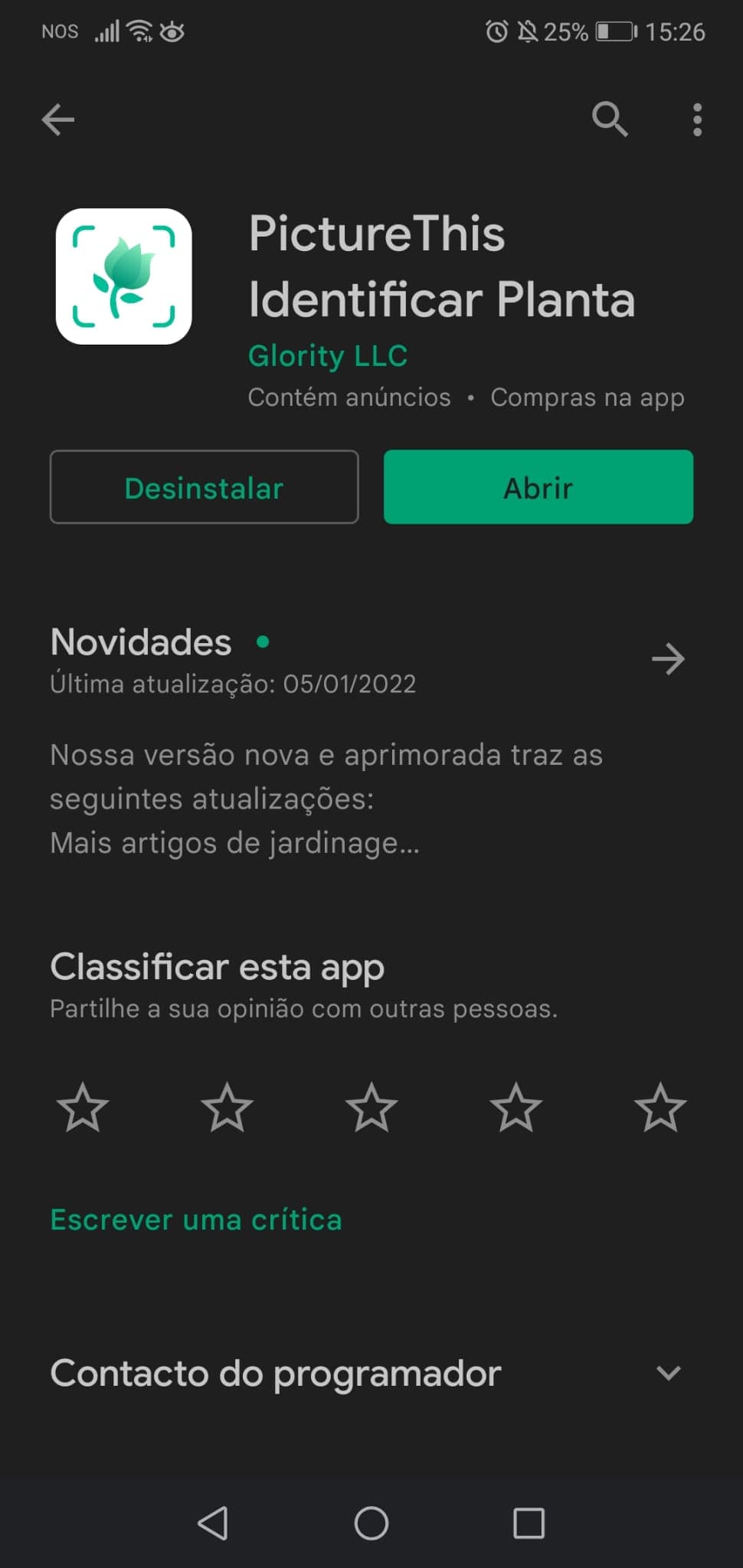 Aplicação PictureThis