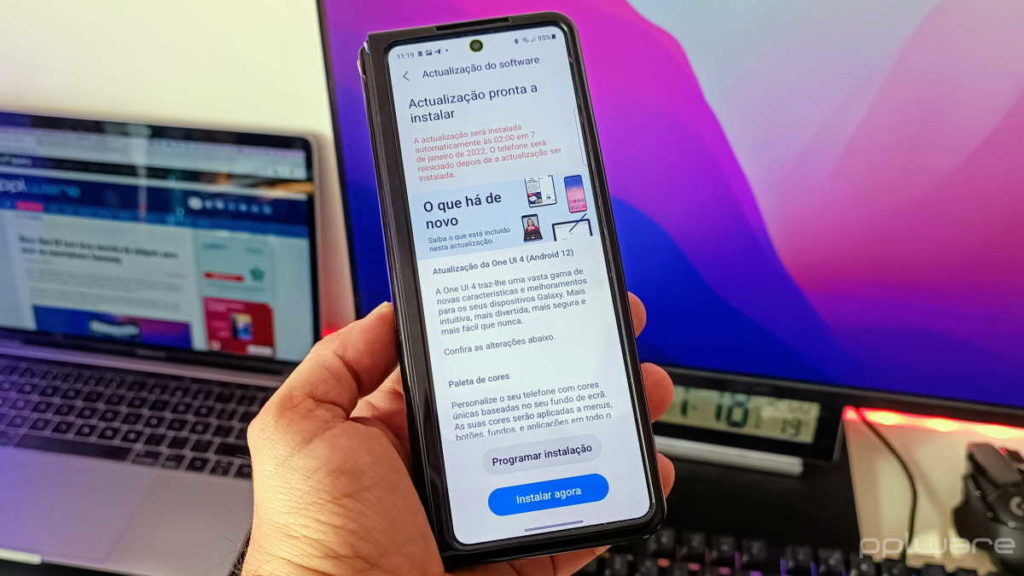 Dica: Chegou o Android 12 e a One UI 4 ao seu Samsung? Agende a instalação fora de horas