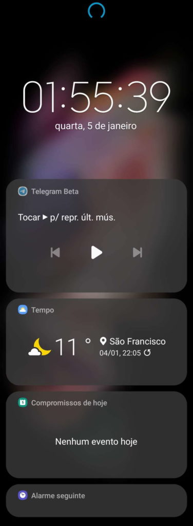 widgets One UI Samsung informação smartphone