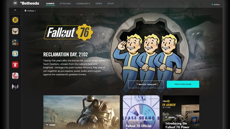 Bethesda vai desativar a sua plataforma para PC e migrar os jogos para a Steam