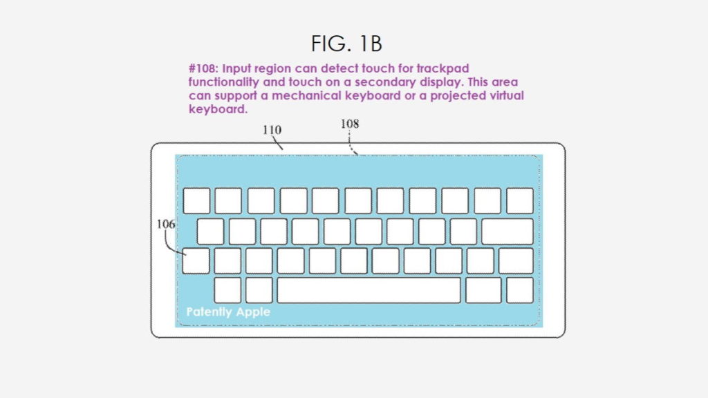 Apple teclado PC patente
