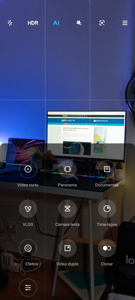 câmara smartphone Xiaomi modos fotografia