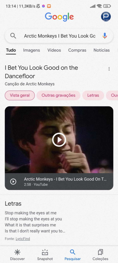 Android música detetar tocar app