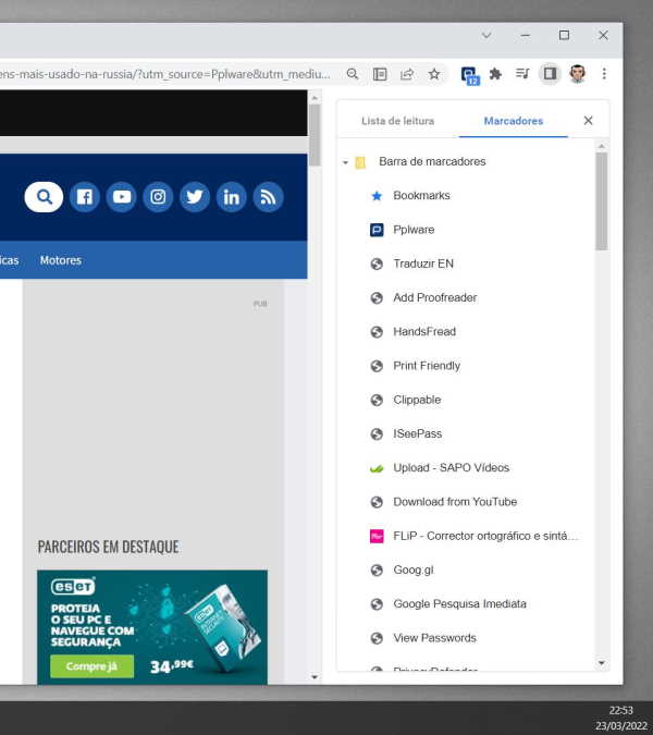 Chrome Google browser novidade Painel Lateral