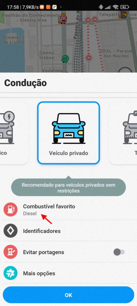 Waze combustíveis postos baratos preço