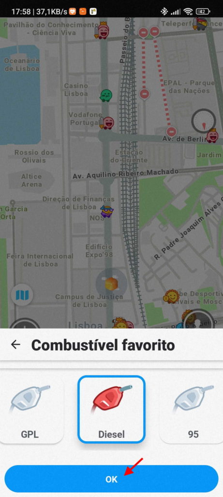 Waze combustíveis postos baratos preço