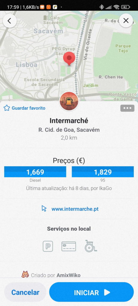 Waze combustíveis postos baratos preço