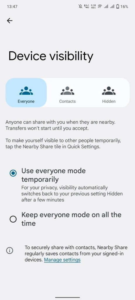 Android Google partilha smartphones Nearby Share