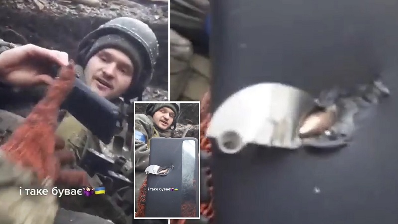 Smartphone salva a vida de um soldado ucraniano ao parar uma bala