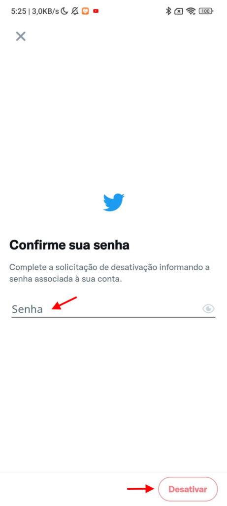 Twitter eliminar conta utilizadores