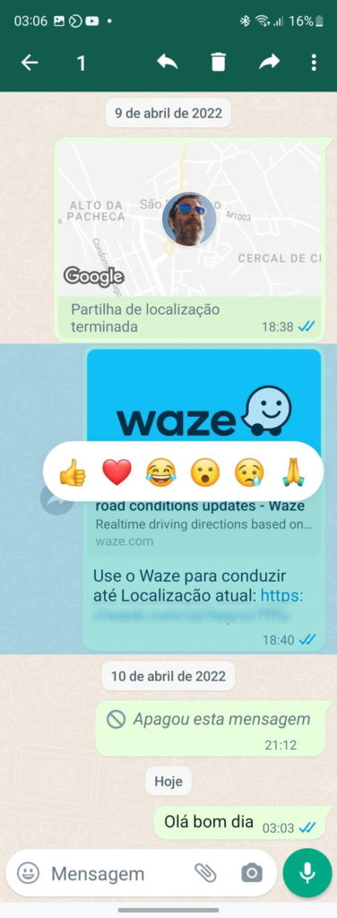WhatsApp reações mensagens conversas novidade