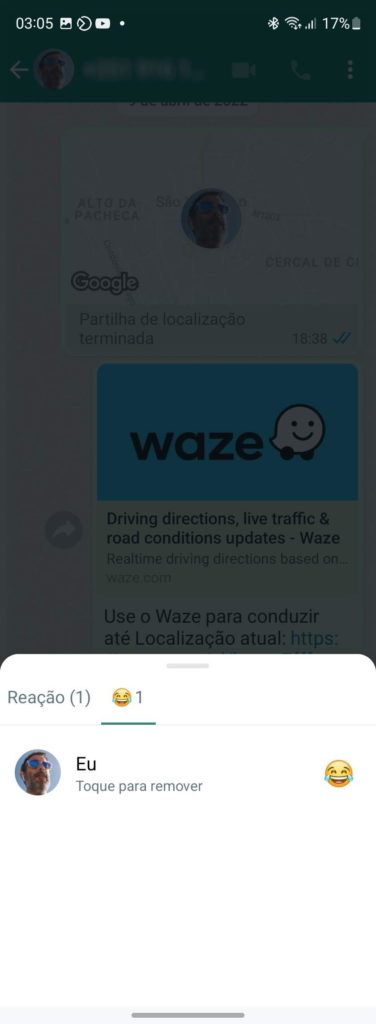 WhatsApp reações mensagens conversas novidade
