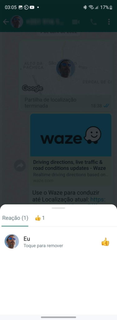 WhatsApp reações mensagens conversas novidade