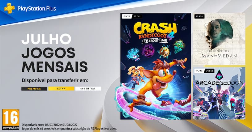 Jogos grátis no Playstation Plus para Julho de 2022