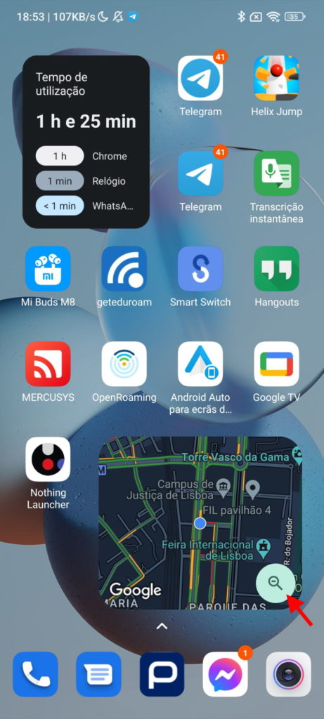 Google Maps trânsito widget simples