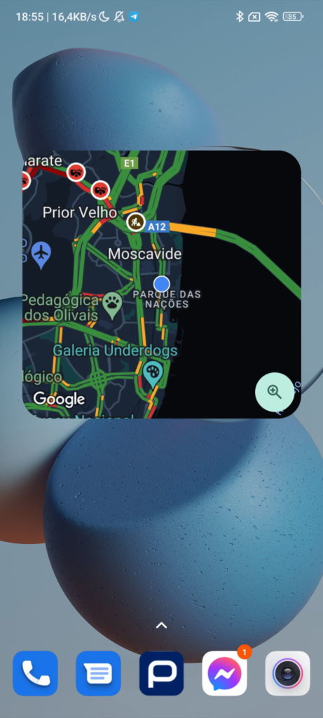 Google Maps trânsito widget simples