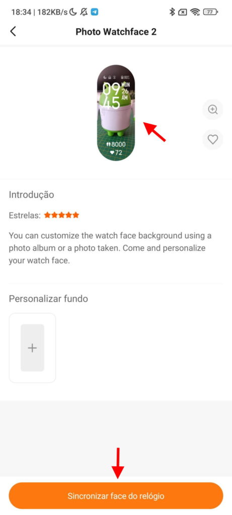 Mi Band 7 Xiaomi imagem personalizar