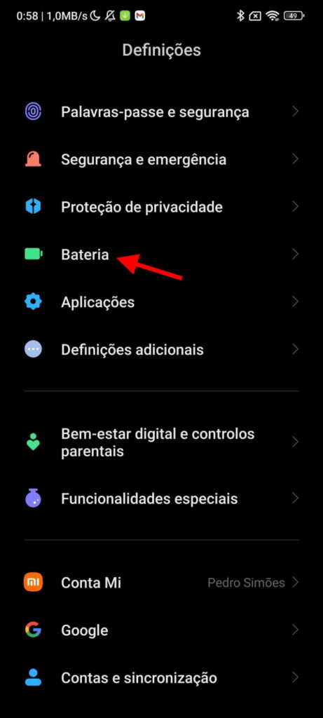 bateria Xiaomi MIUI problema alertar