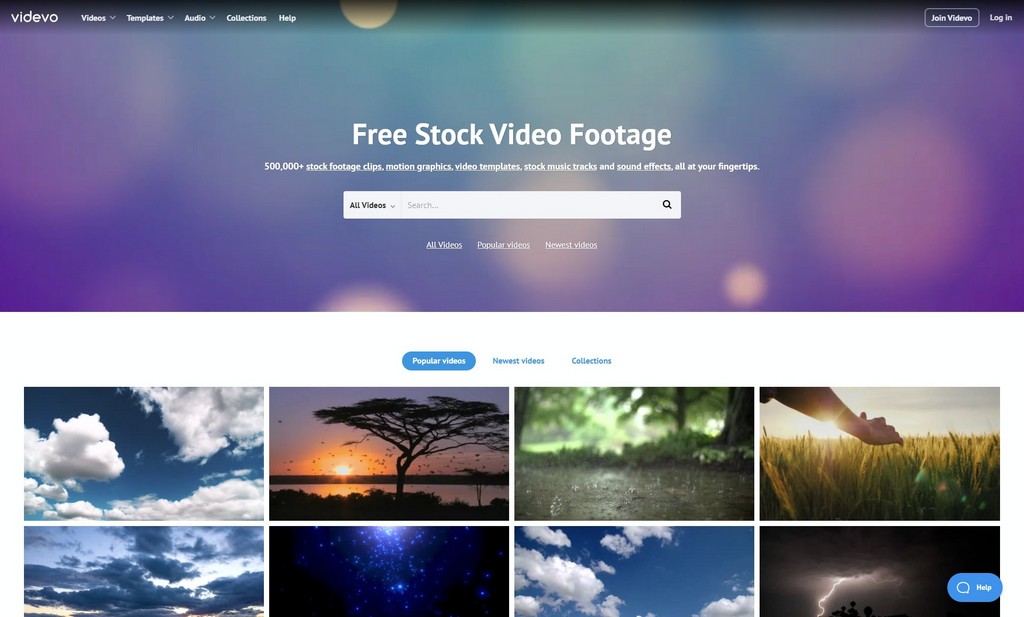 Videvo – Milhares de clips de vídeo, músicas e efeitos de áudio gratuitos e livres de direitos