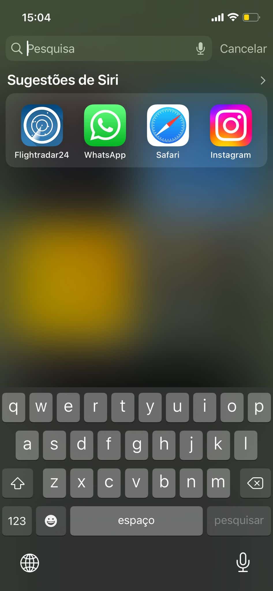 Pesquisa no iPhone