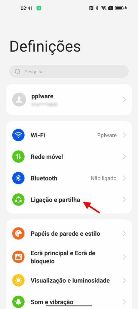Internet partilhar Android Wi-Fi USB
