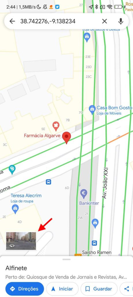 Google Maps viajar tempo