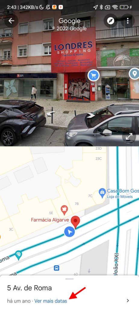 tempo smartphone Street View
