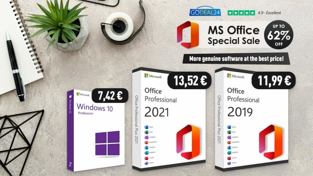 Boas notícias! MS Office lifetime começa a €11,99, SO Windows desce aos €6,14