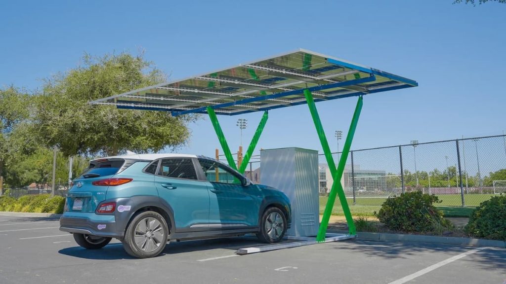PairTree: Estação de carregamento solar para veículos elétricos fácil e rápida de montar