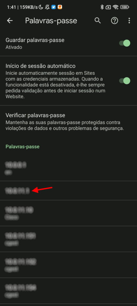passwords Android Google Chrome Internet