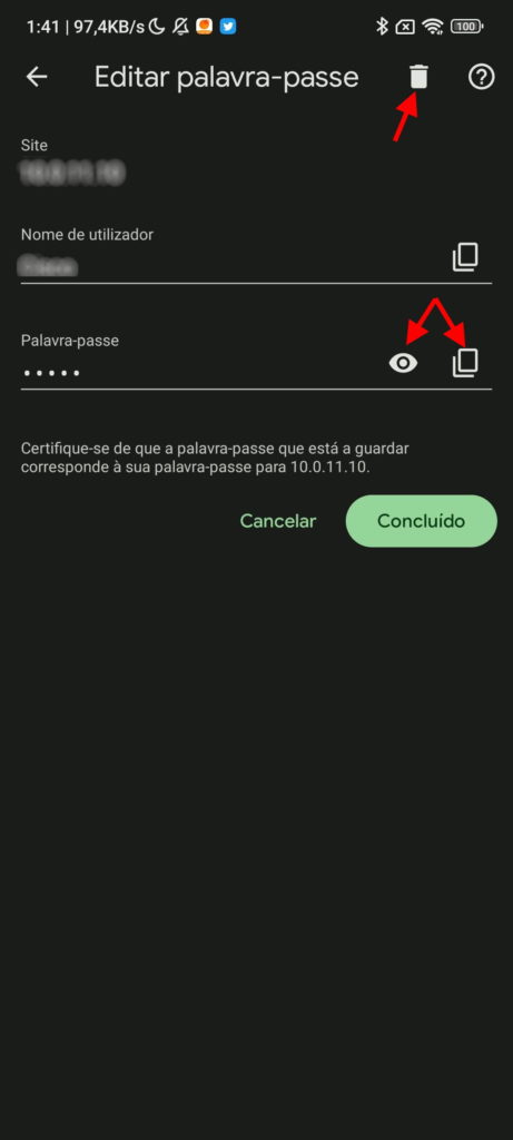 passwords Android Google Chrome Internet