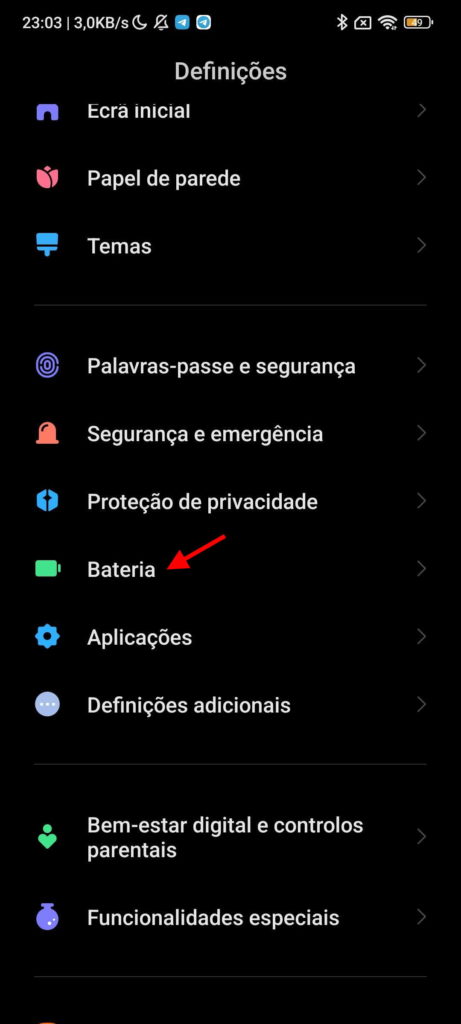 bateria Xiaomi poupar smartphone