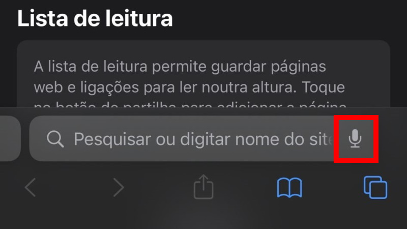 Saiba como retirar o botão de Ditado do Safari no iPhone