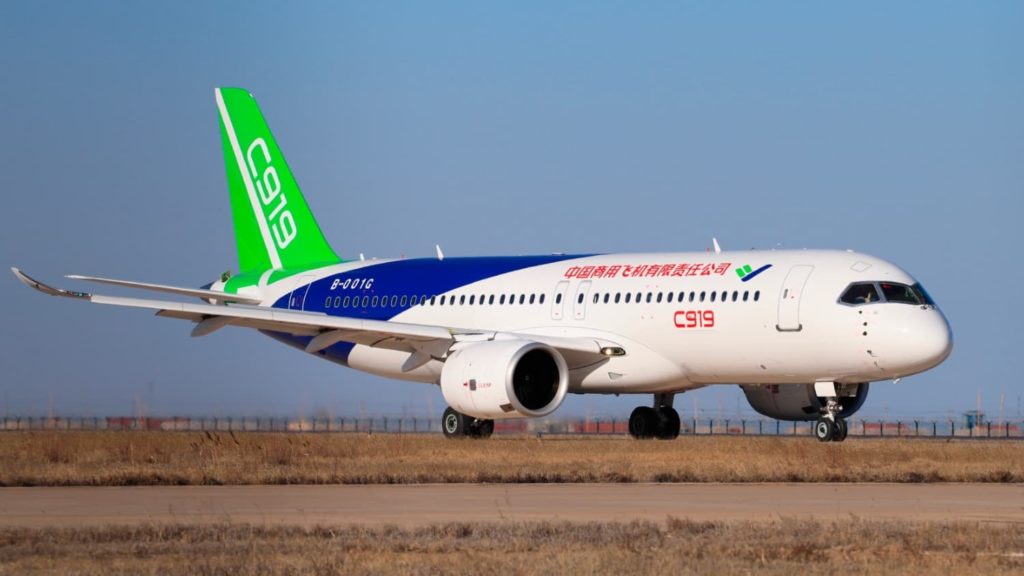 China quer acabar com o duopólio da Boeing e Airbus e atribui ao C919 a primeira certificação