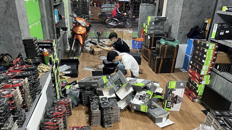 Vietname: mineradores até vendem as gráficas usadas diretamente na rua