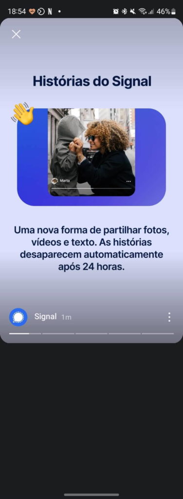 Signal Stories serviços privacidade segurança