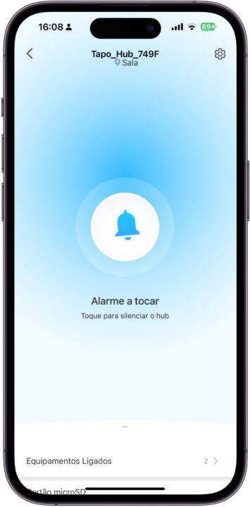 Imagem app Tapo para gerir a Câmara de Videovigilância TP-Link