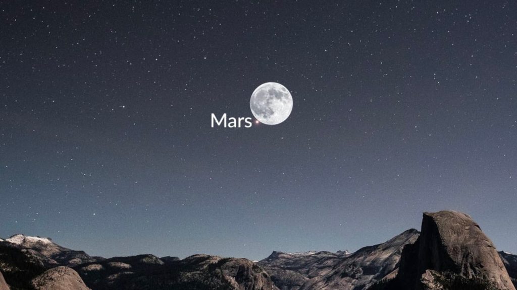 Dia 8 de dezembro é especial, pois a Lua vai ocultar Marte em oposição. Entenda…