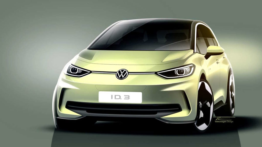 Volkswagen revelou a próxima geração do ID.3, o seu primeiro carro elétrico