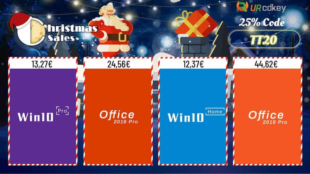 Conheça as promos de Natal da URCDKey e de todas as chaves: Windows, Office, e outros