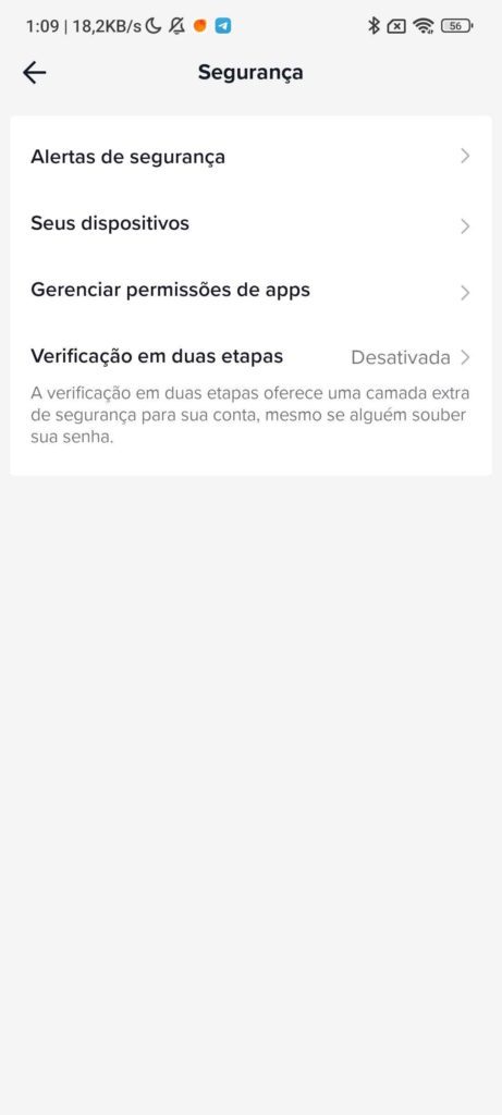 TikTok 2 fatores autenticação força bruta