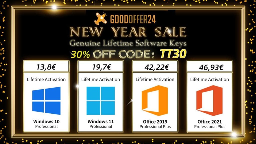 GoodOffer24 em 2023: mantém chaves digitais vitalícias para Windows, Office e outros