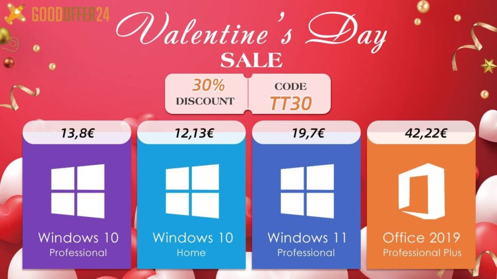 Use o charme das chaves digitais Windows e Office no Dia dos Namorados!