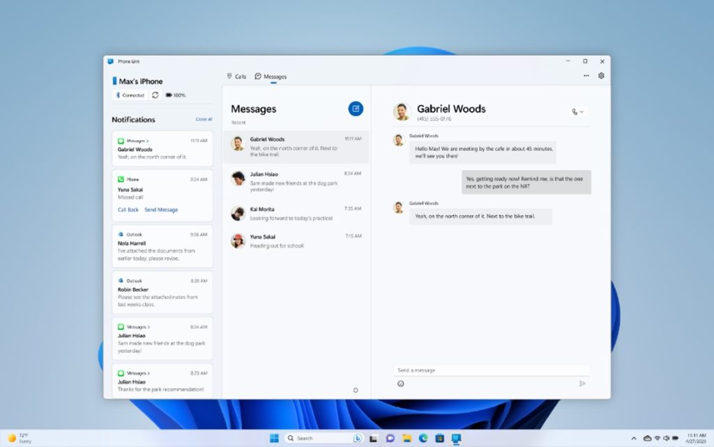 Microsoft aposta no iPhone e deixa sincronizar e enviar mensagens a partir do Windows 11
