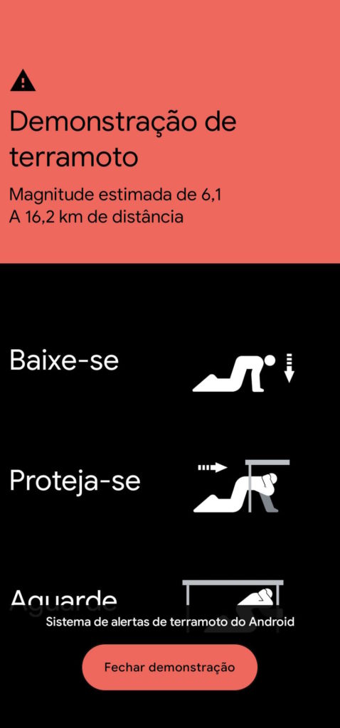 Android terremoto Google alertar proteger