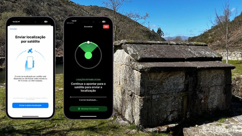 Enviar a sua localização por satélite na aplicação Encontrar no iPhone