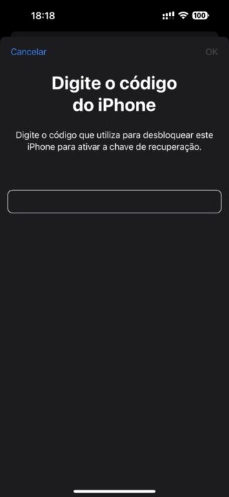 Imagem ativação chave de segurança no iPhone 14 Pro