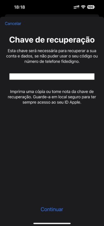 Imagem ativação chave de segurança no iPhone 14 Pro